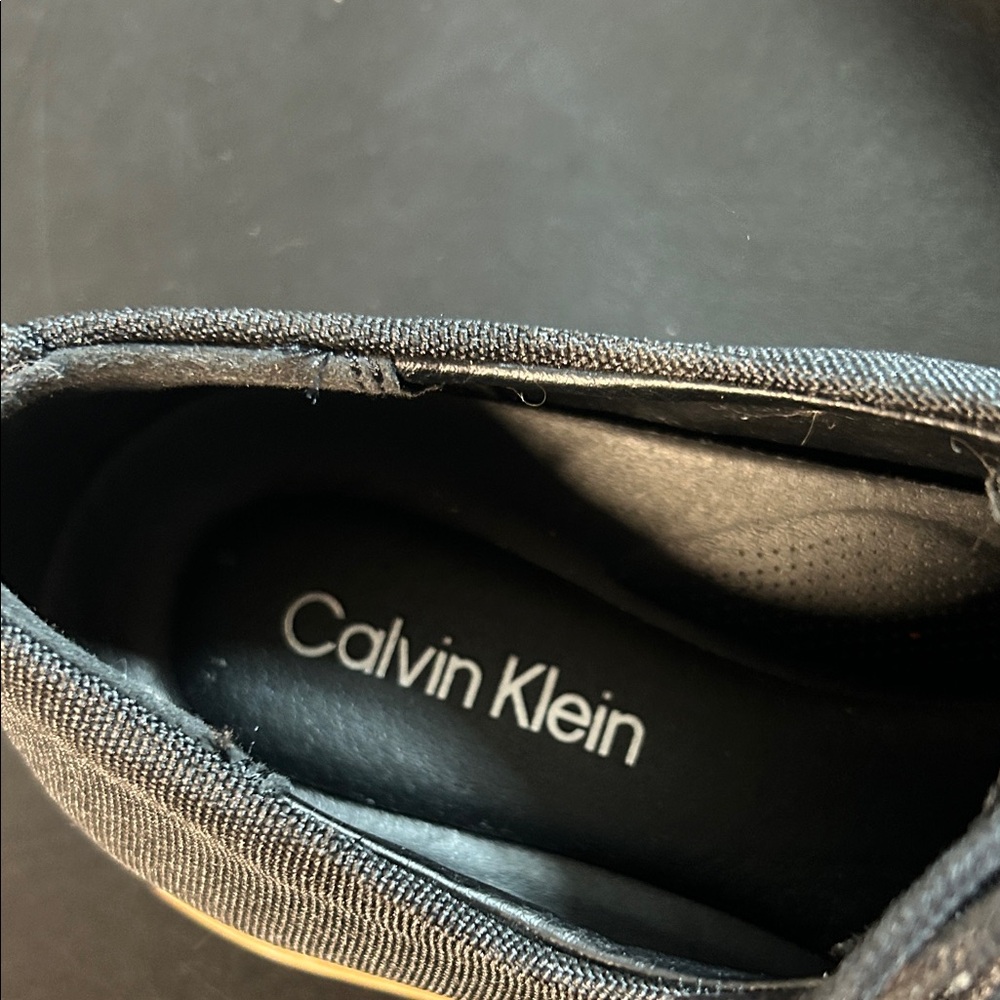 Calvin Klein Men's Black Oxfords with Tan‎ Sole - Picture 2 of 8